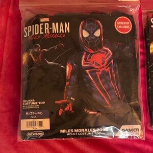 Marvel Spider-Man Miles Morales Black and Red Costume Top